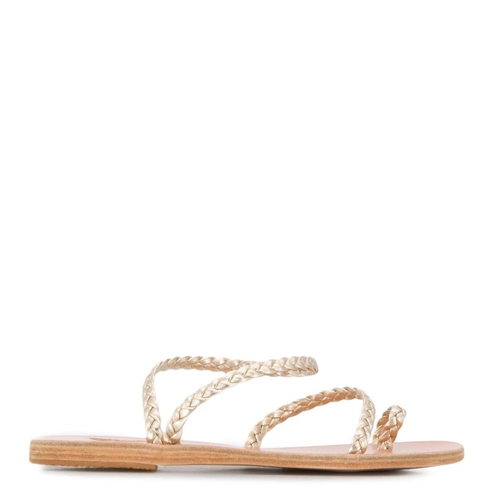 Ancient Greek Sandals Gold Eleftheria braided sandals